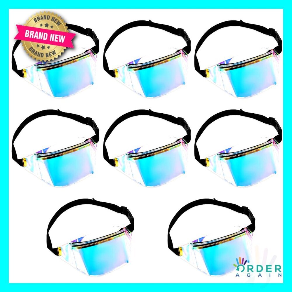 Holographic Fanny Pack Waterproof Transparent Waist Bag Adjustable Belt Sport
